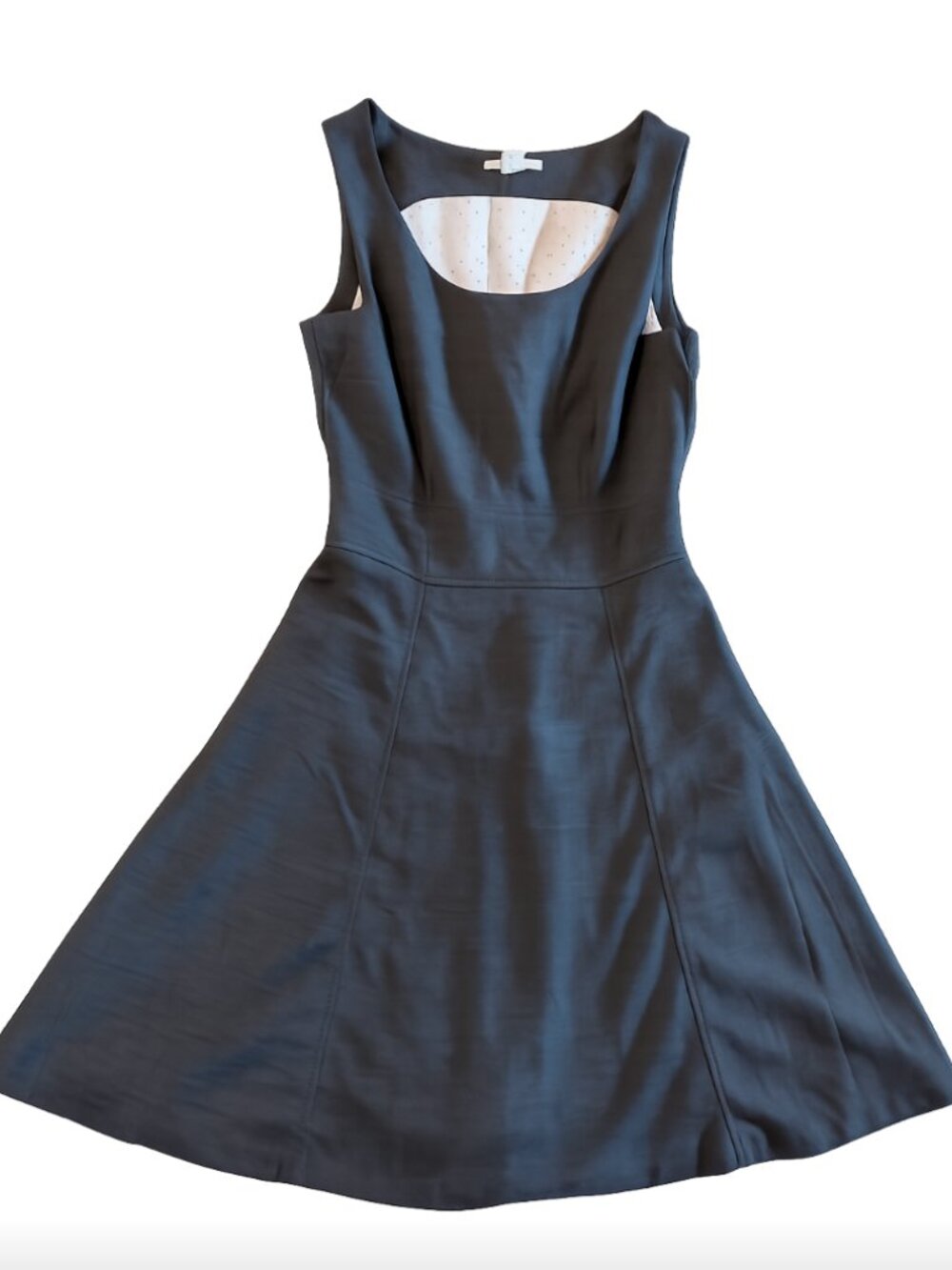 H&M A-Line Scoop Neck Fit and Flare Gray‎ Sleeveless Dress Womens Size 4 Y2K